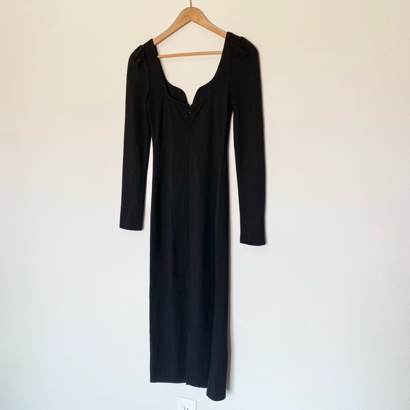 NWT LPA Adora Long Sleeve Midi Dress in Black - Picture 6 of 7
